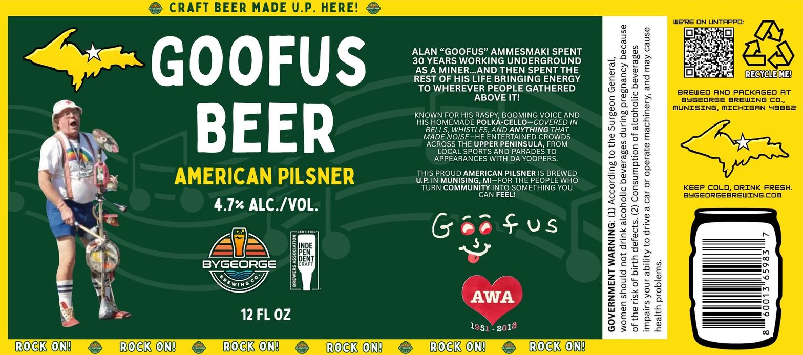 Goofus Beer label