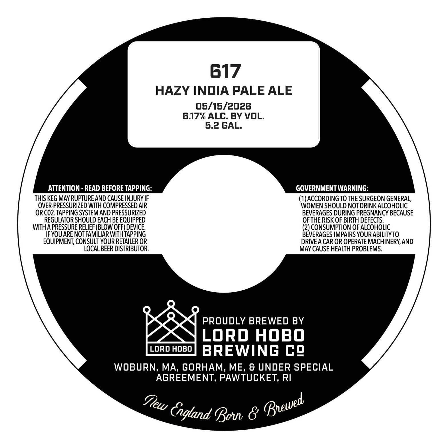 617 Hazy IPA label