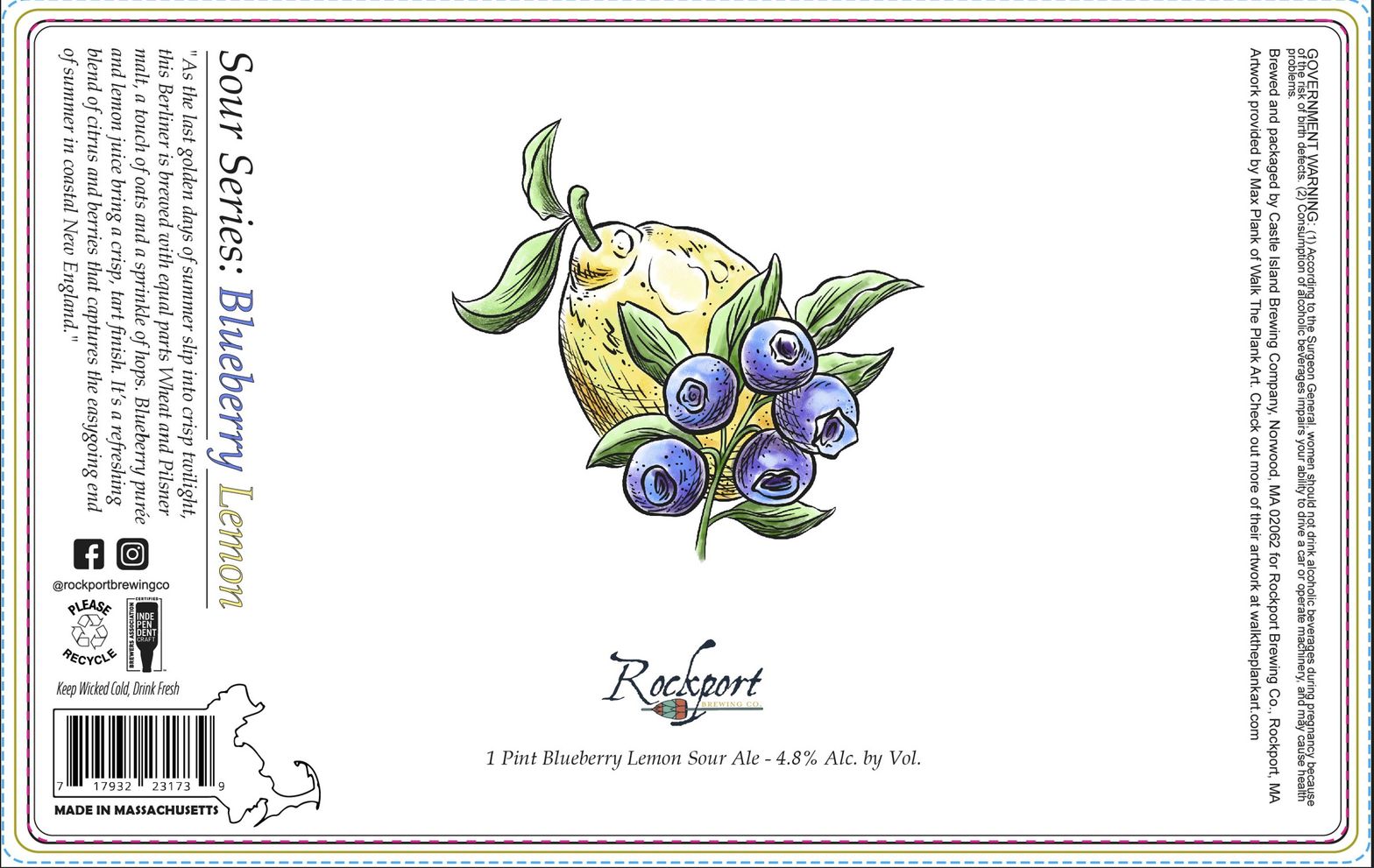 Sour Series: Blueberry Lemon label