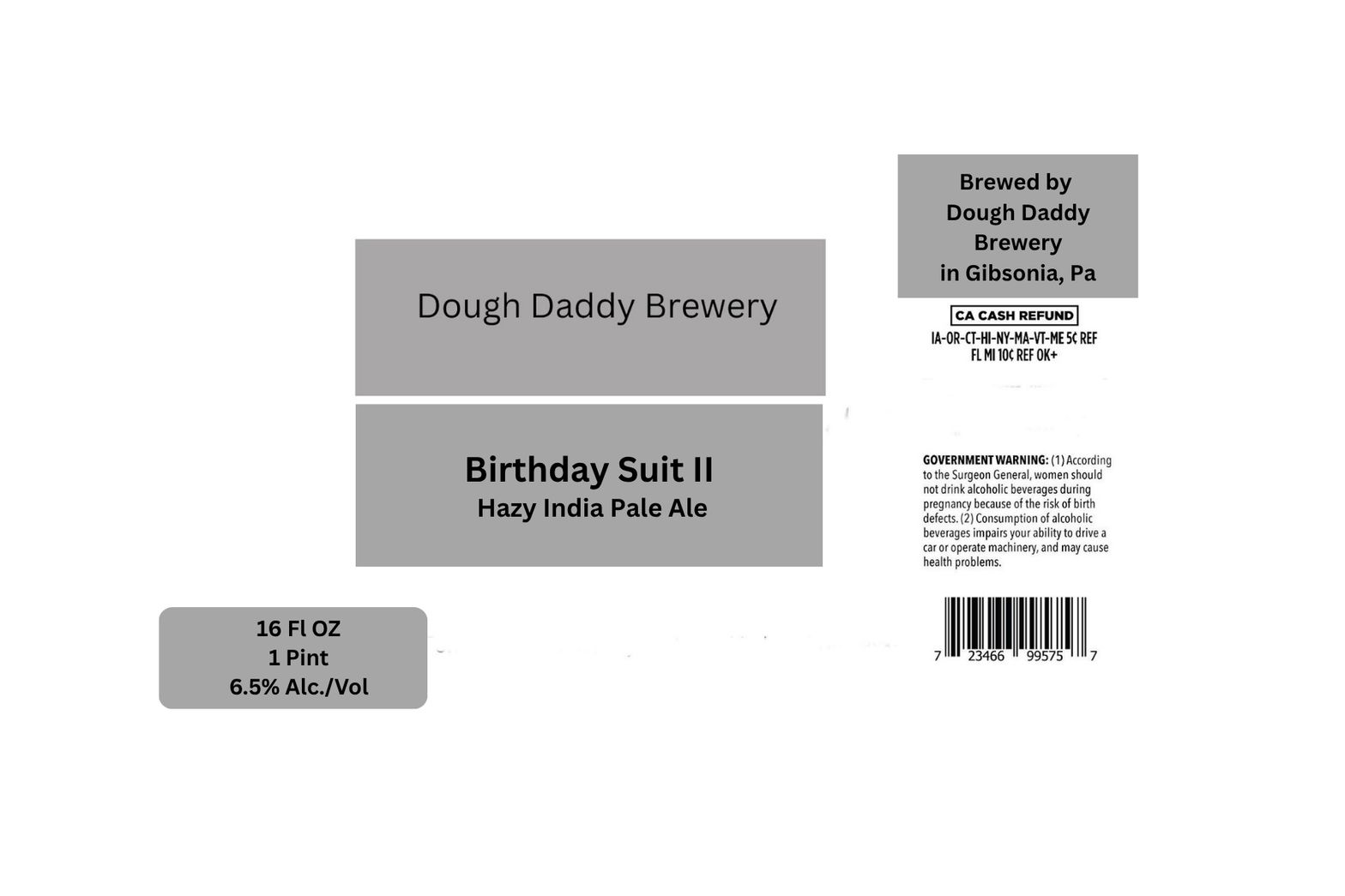 Birthday Suit II label