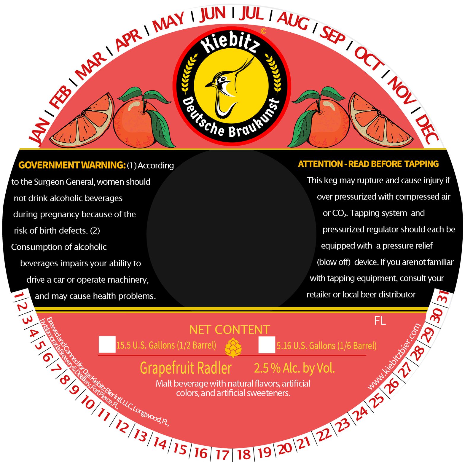 Grapefruit Radler label