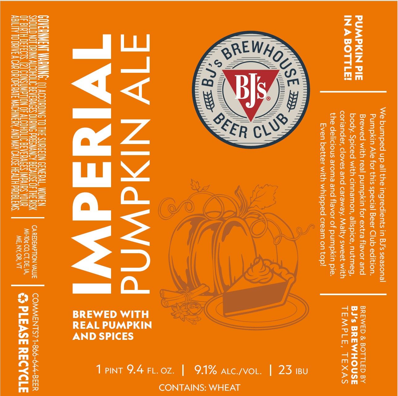 Imperial Pumpkin Ale label