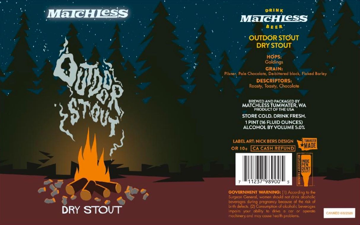 Outdoor Stout label