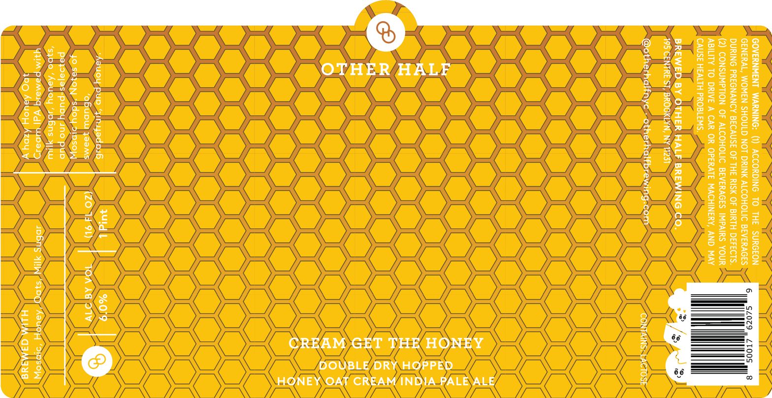 Cream Get The Honey label