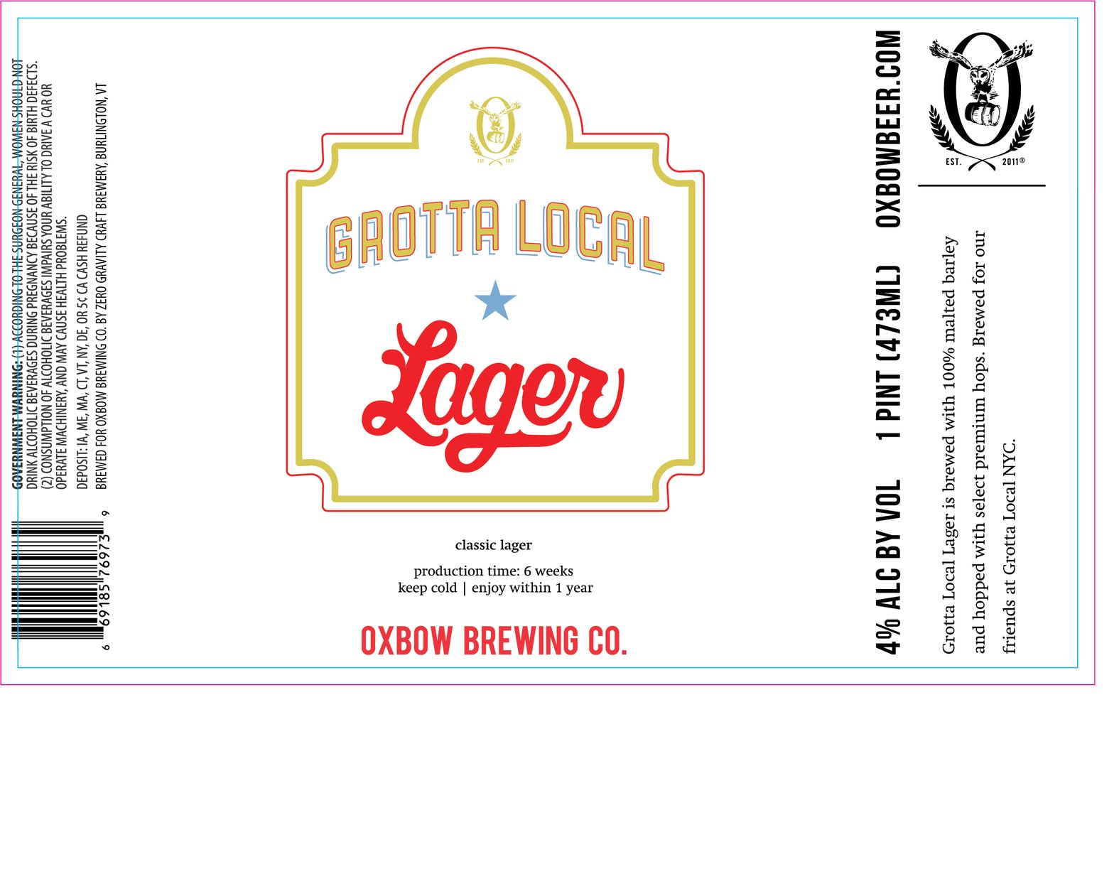 Grotta Local Lager label