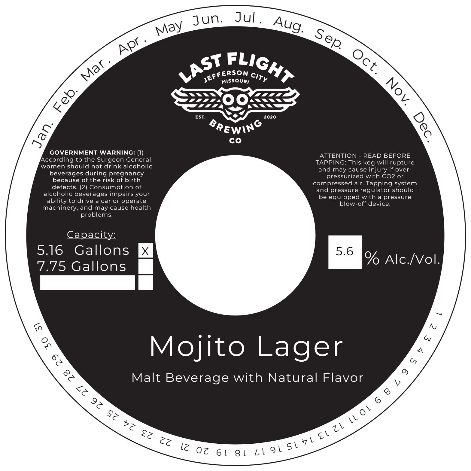 Mojito Lager label