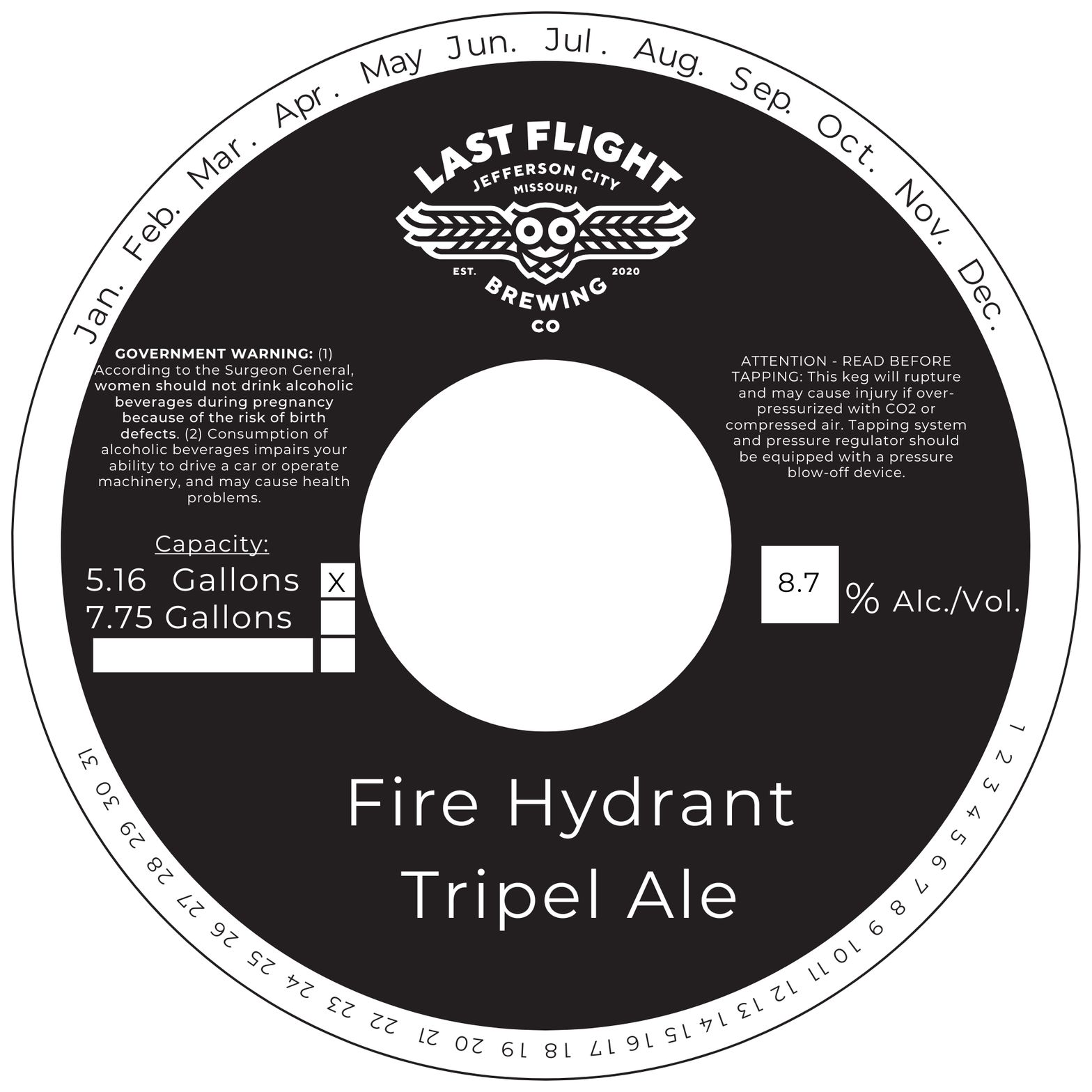 Fire Hydrant Tripel Ale label