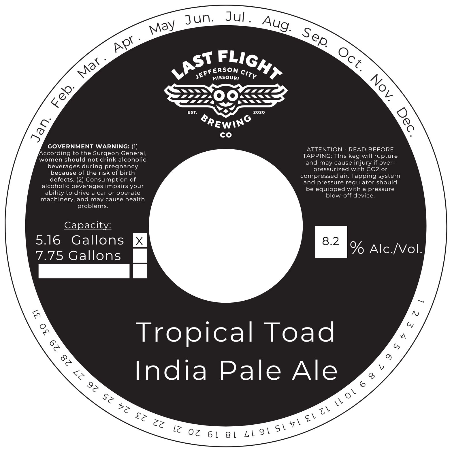 Tropical Toad India Pale Ale label