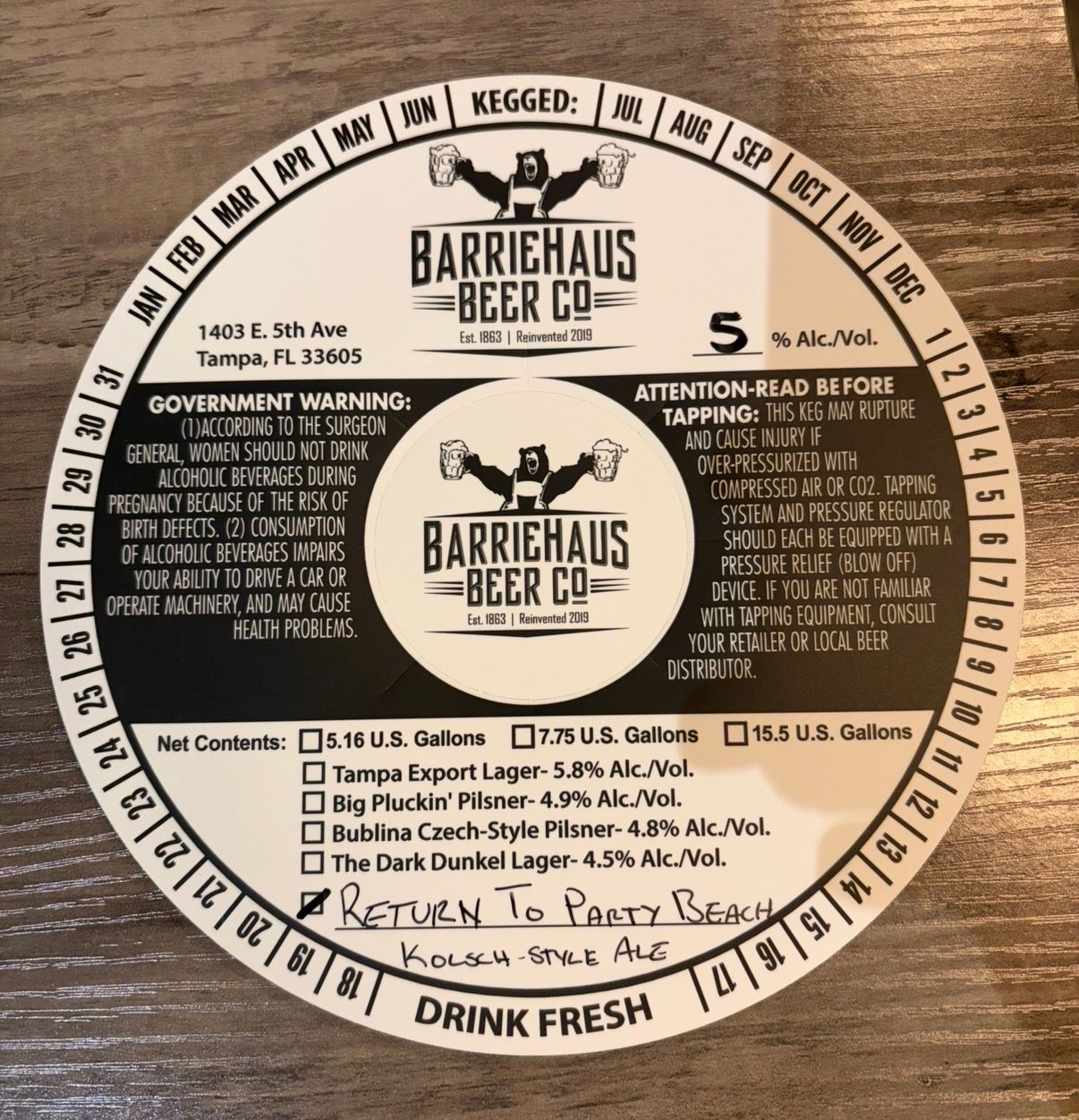 Return To Party Beach label