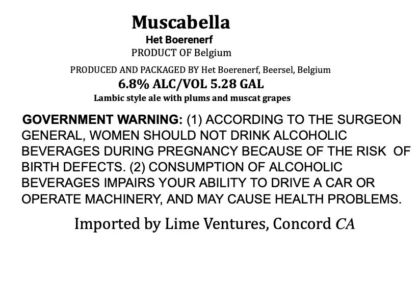 Muscabella label