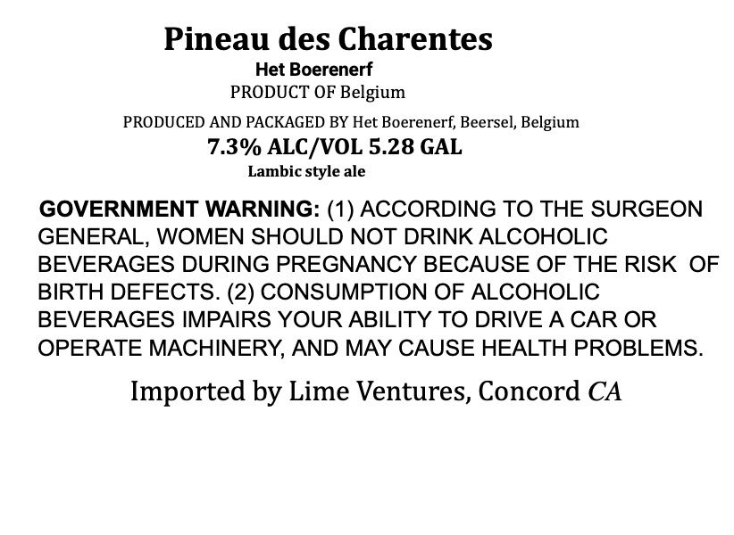 Pineau des Charentes label