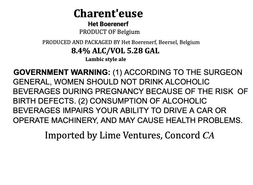 Charent'euse label