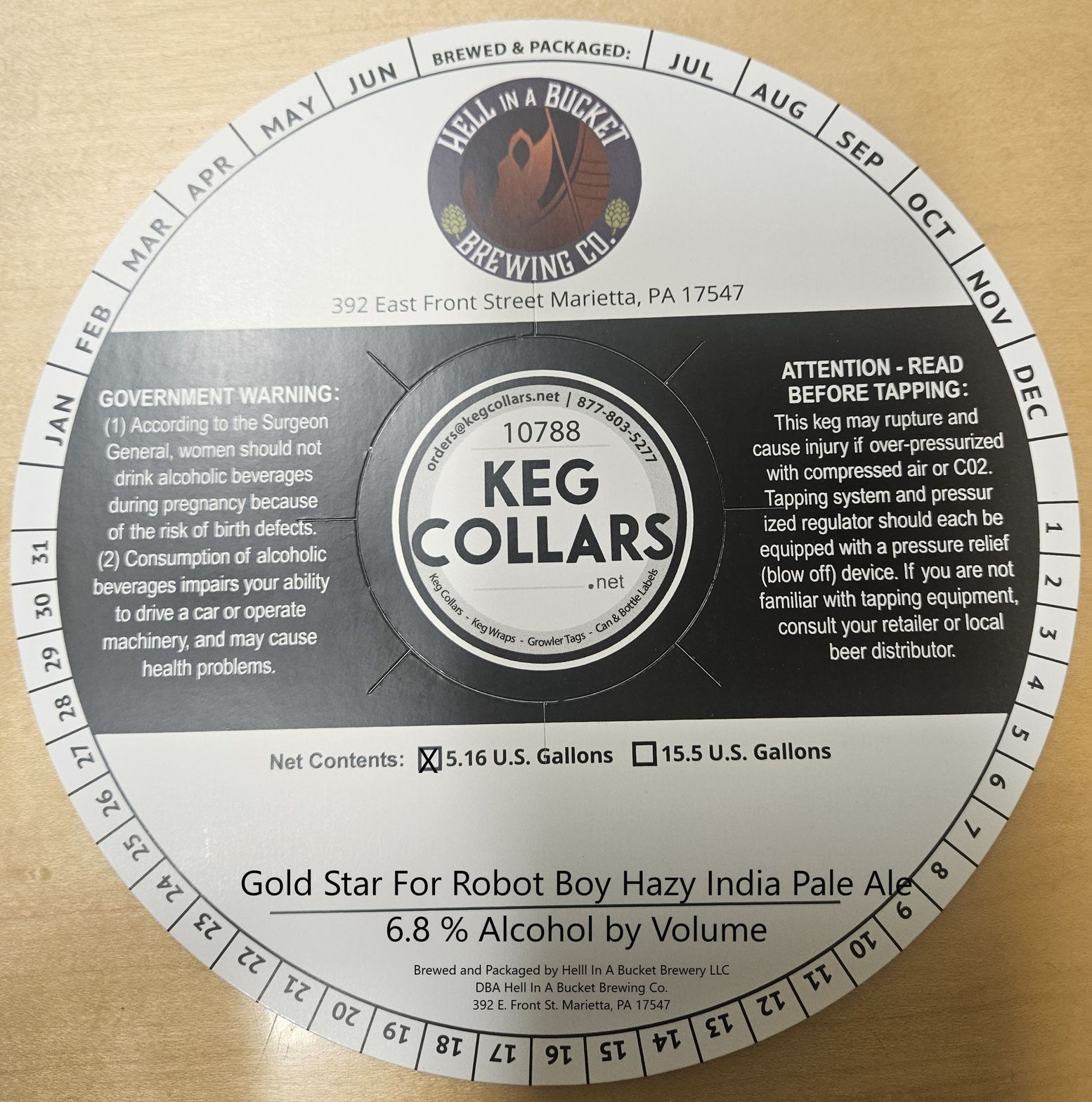 Gold Star For Robot Boy Hazy India Pale Ale label
