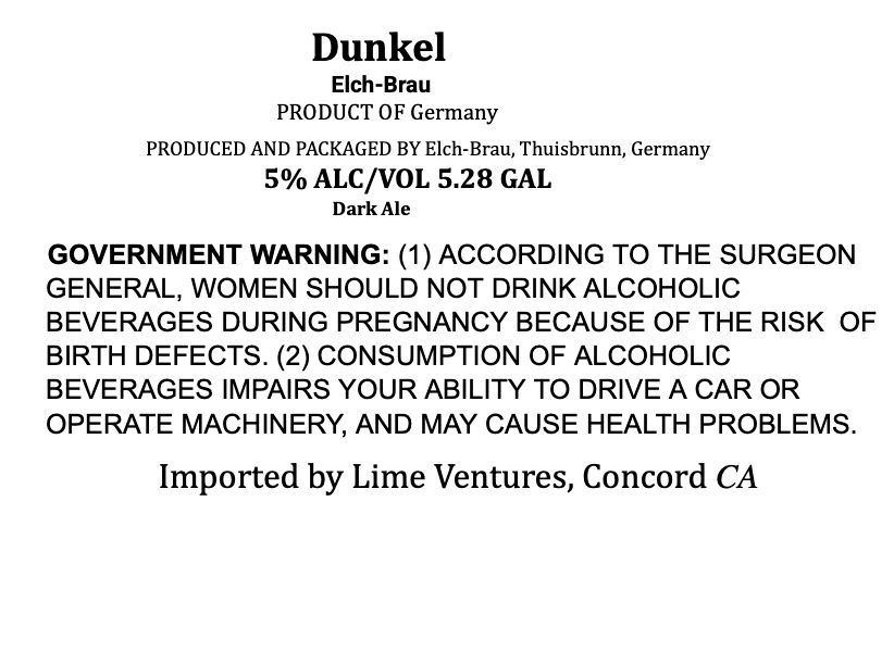 Dunkel label