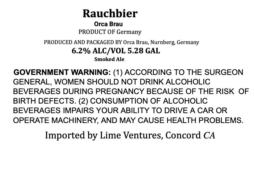 Rauchbier label