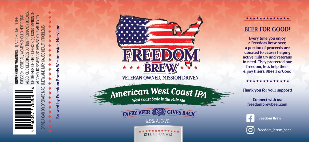 American West Coast IPA label