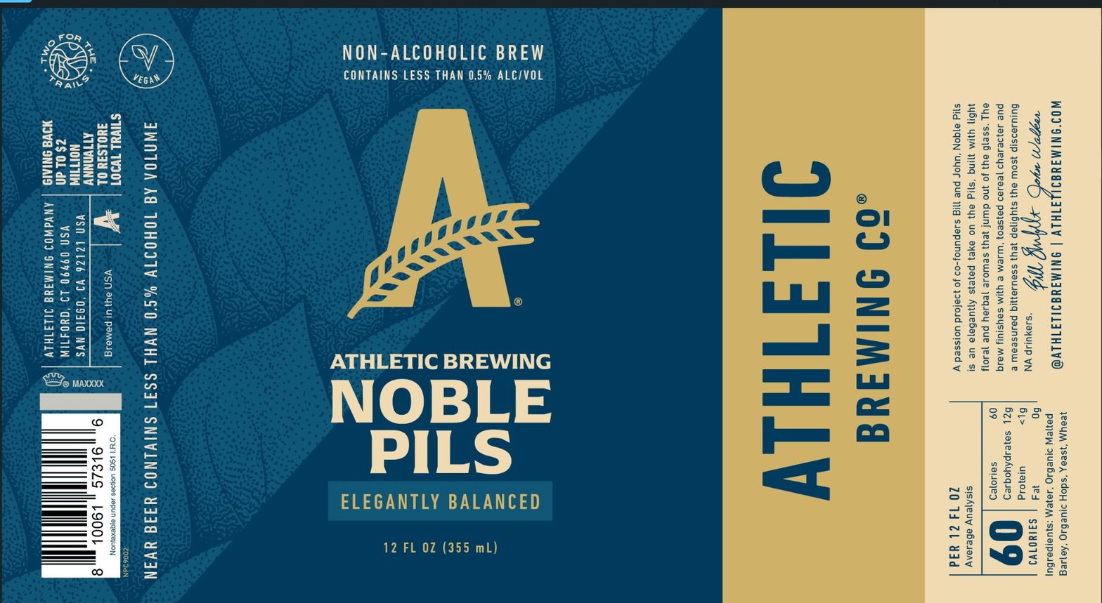 Athletic Brewing Noble Pils label