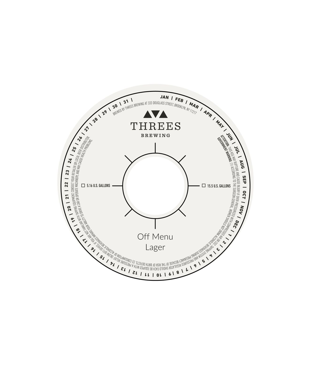 Off Menu Lager label