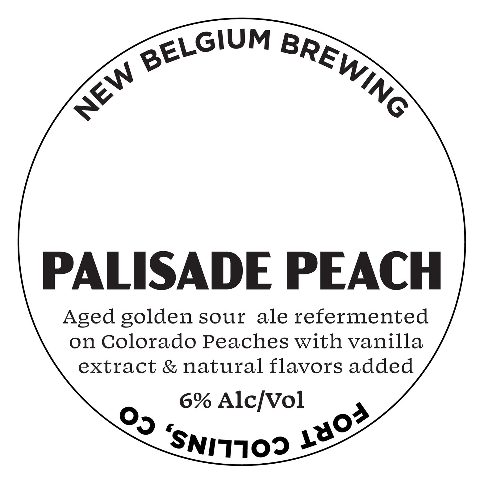 Palisade Peach label