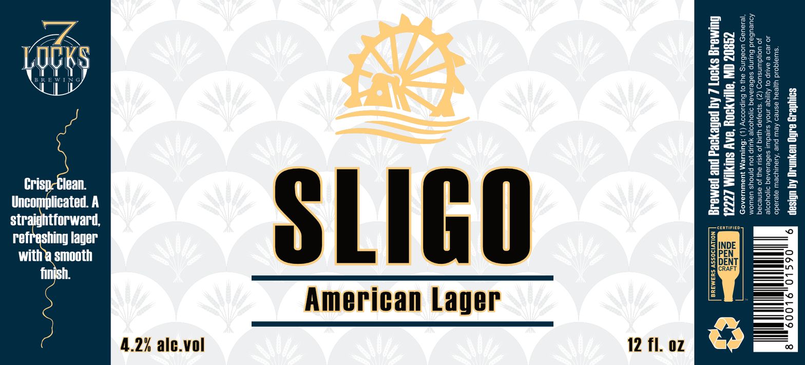 Sligo American Lager label