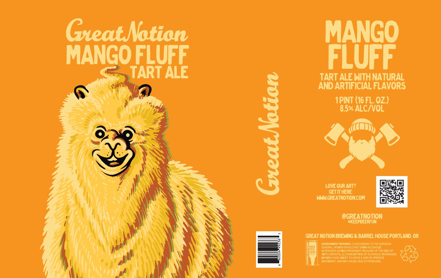 Mango Fluff label