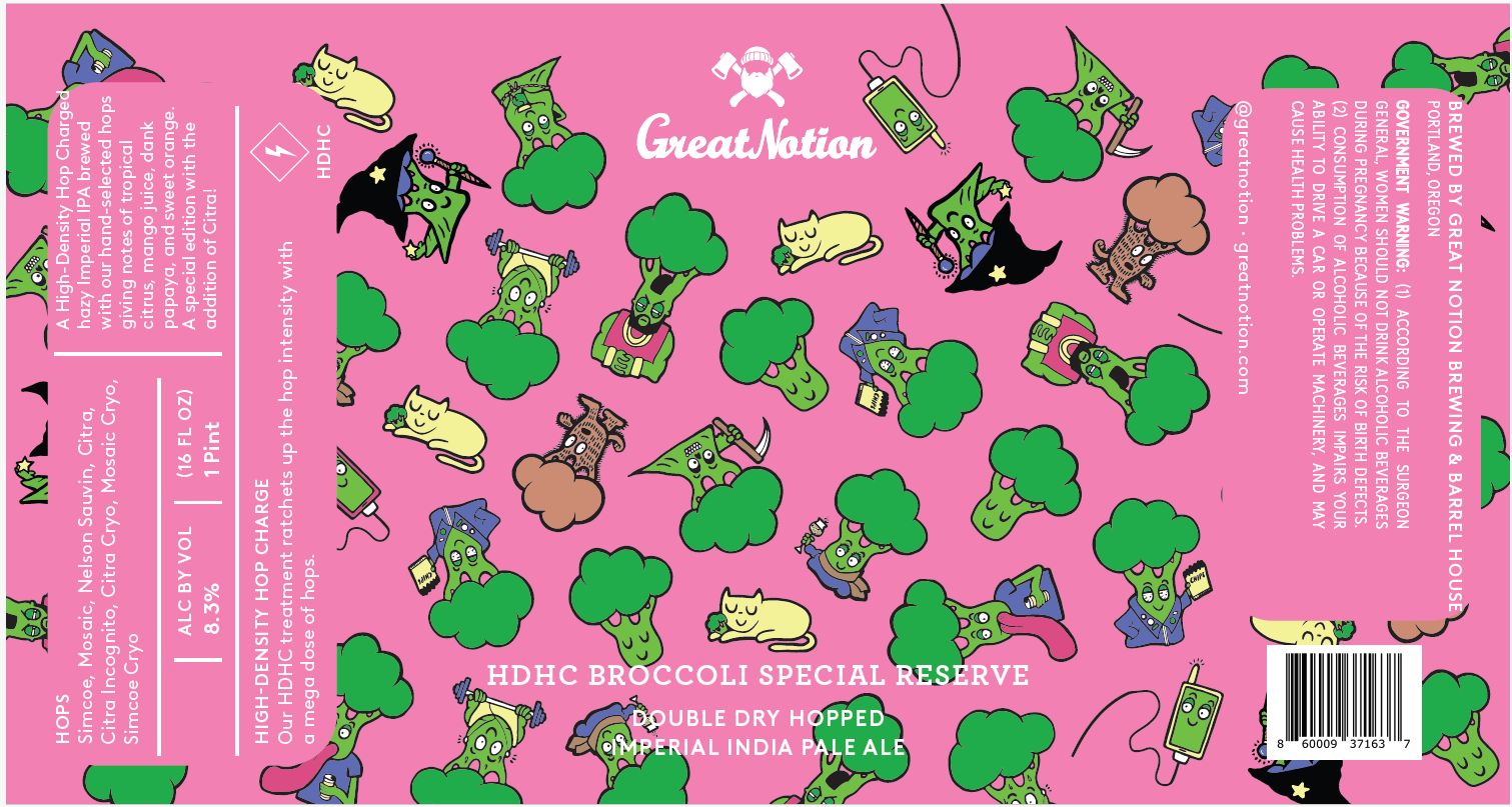 HDHC Broccoli Special Reserve label