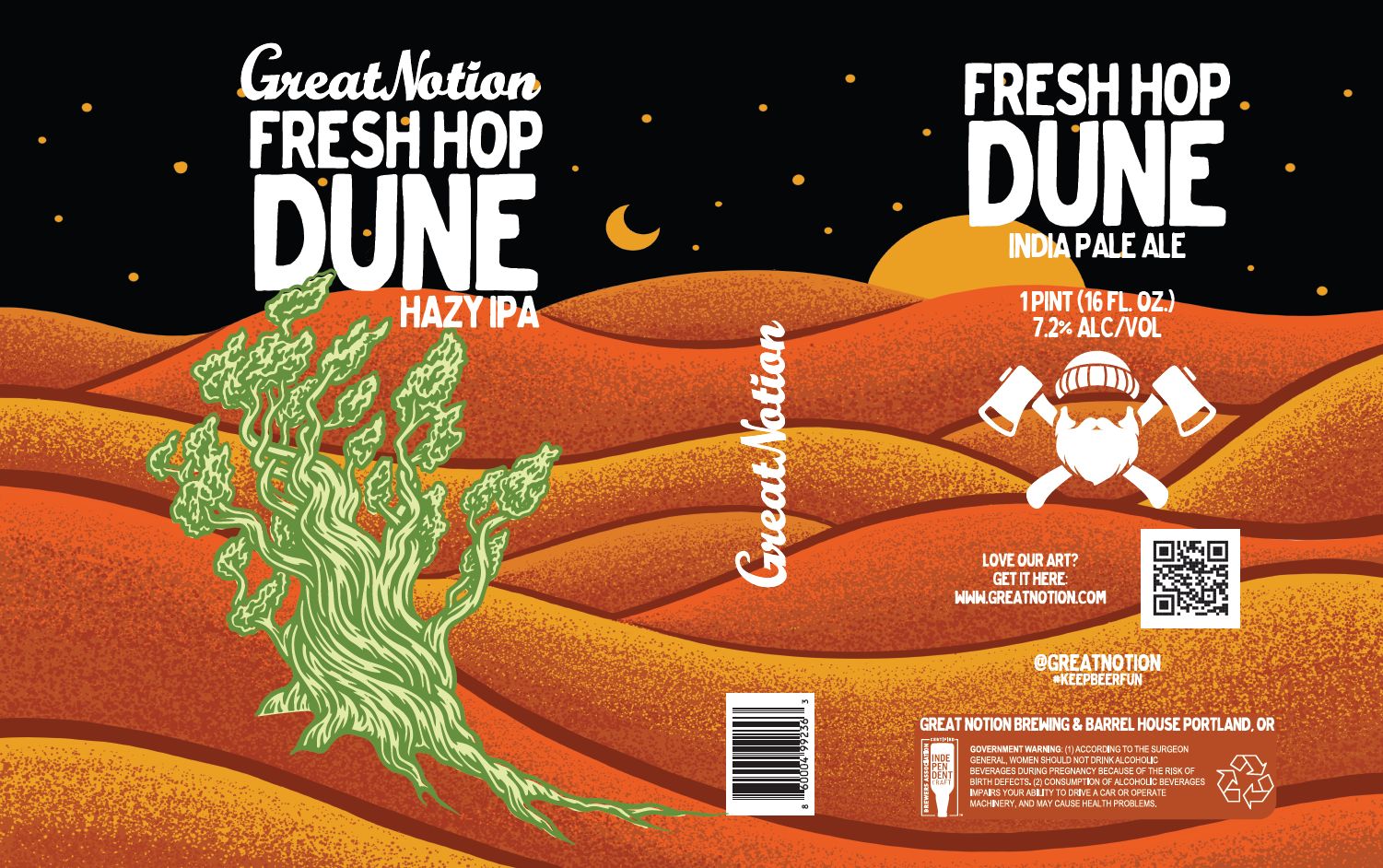 Fresh Hop Dune label