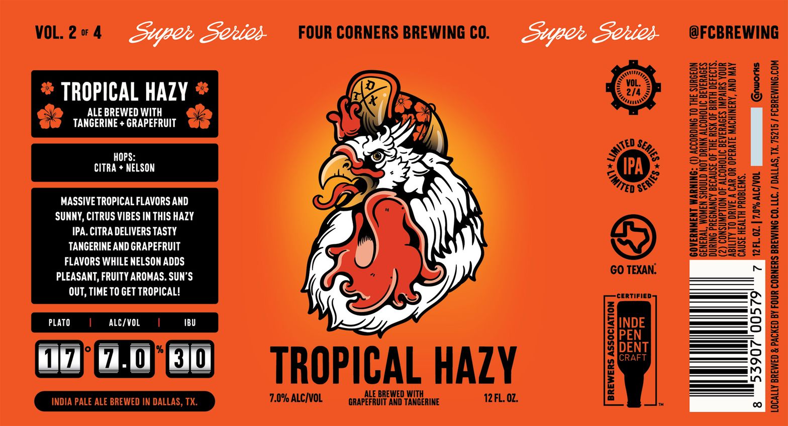 Tropical Hazy label