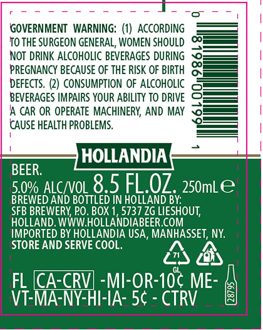 Hollandia Premium Dutch Lager label