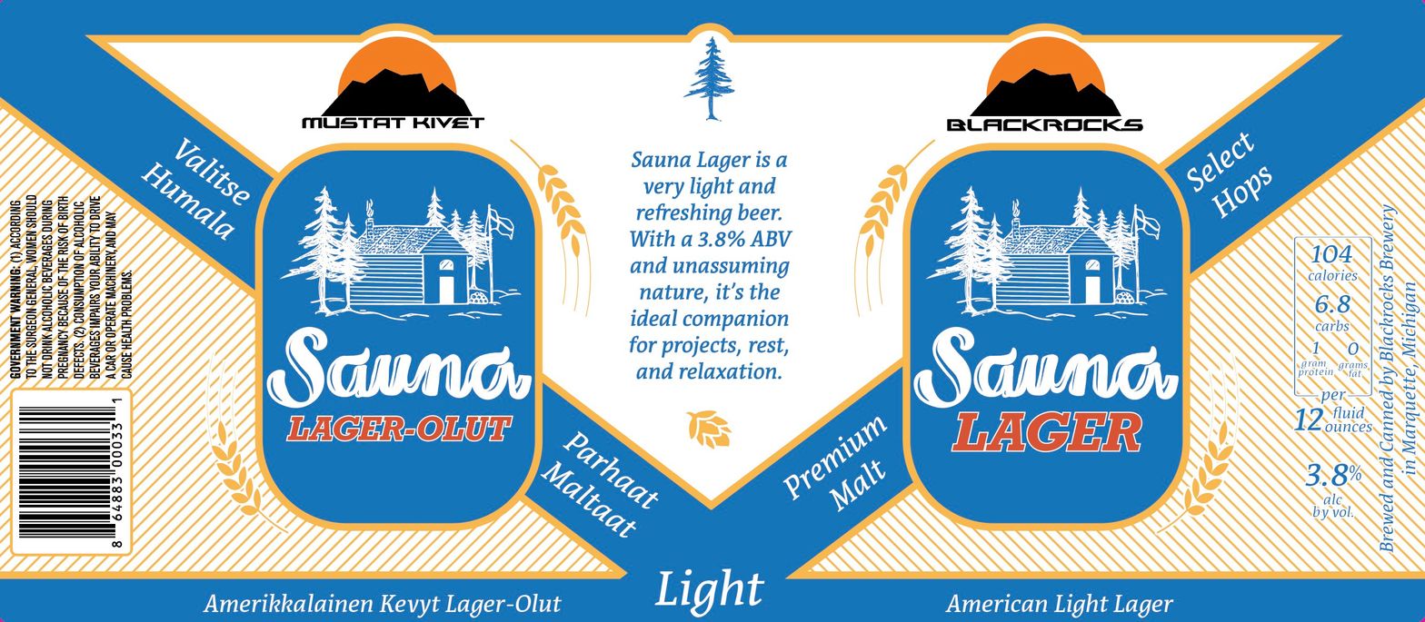 Sauna Lager label