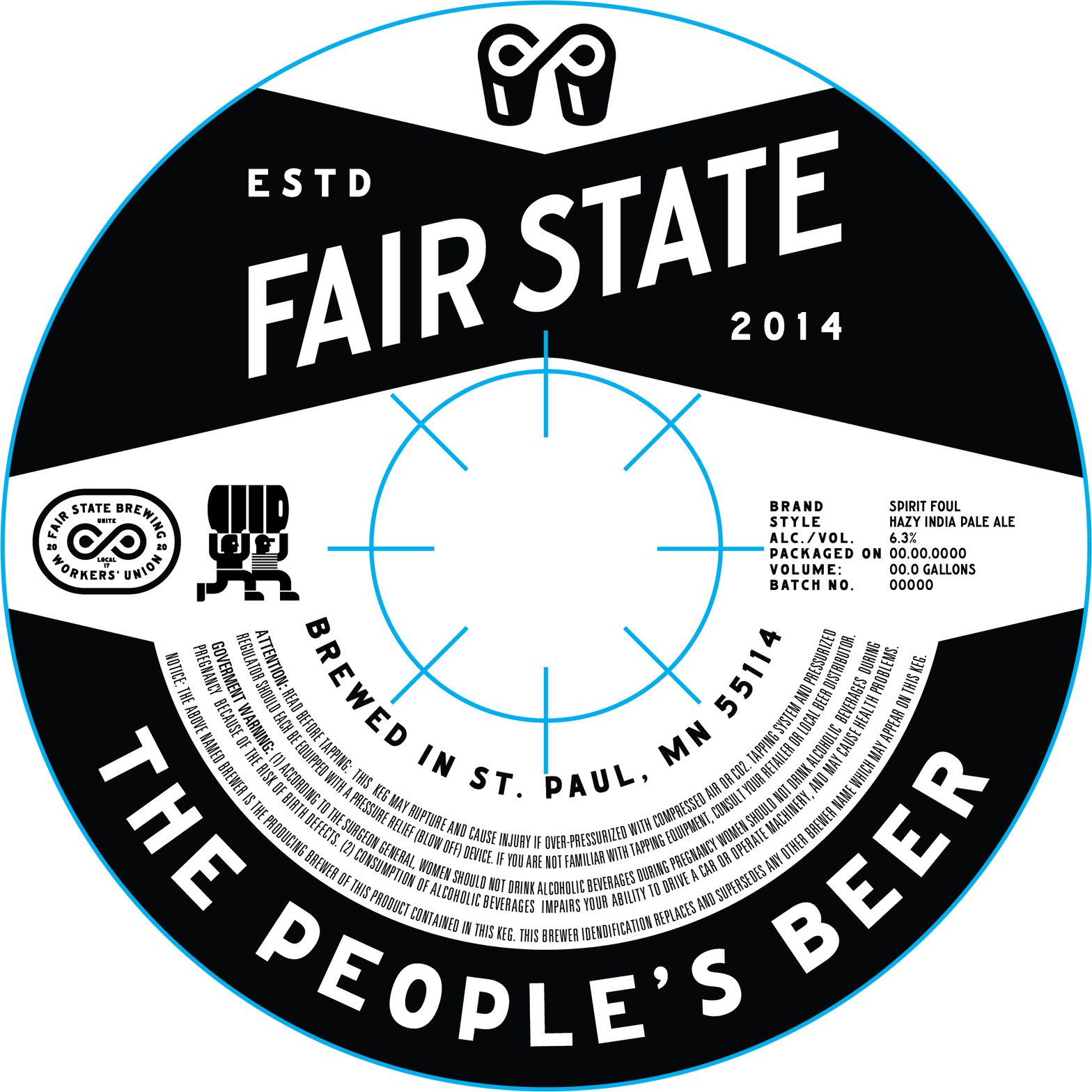 Spirit Foul Hazy India Pale Ale label