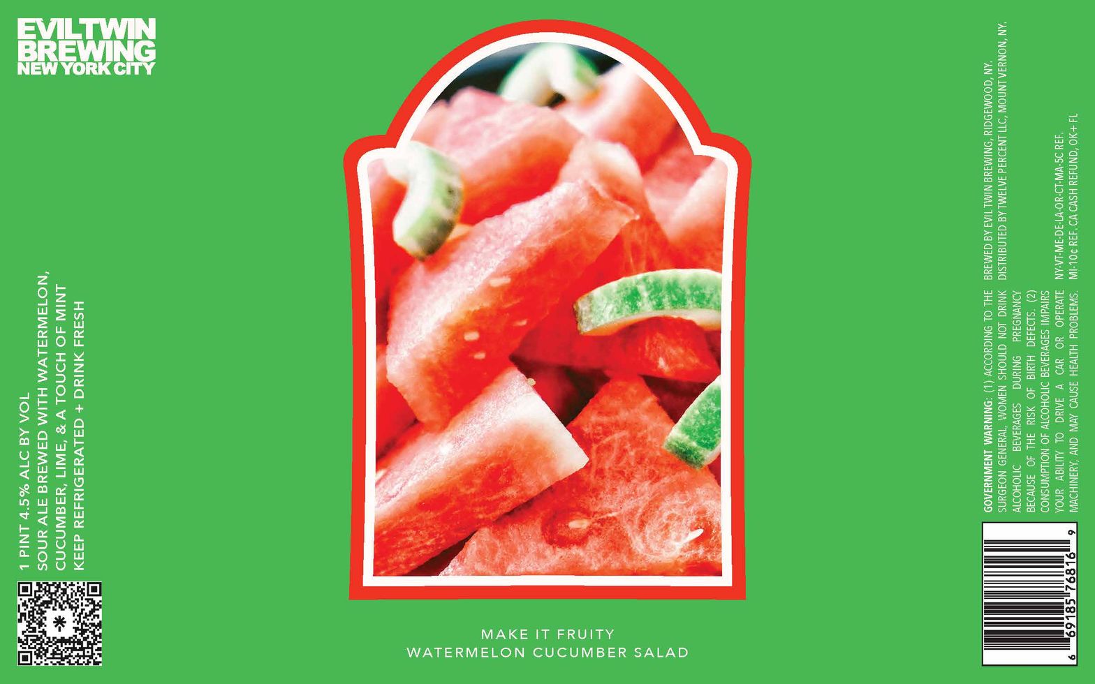 Make It Fruity Watermelon Cucumber Salad label