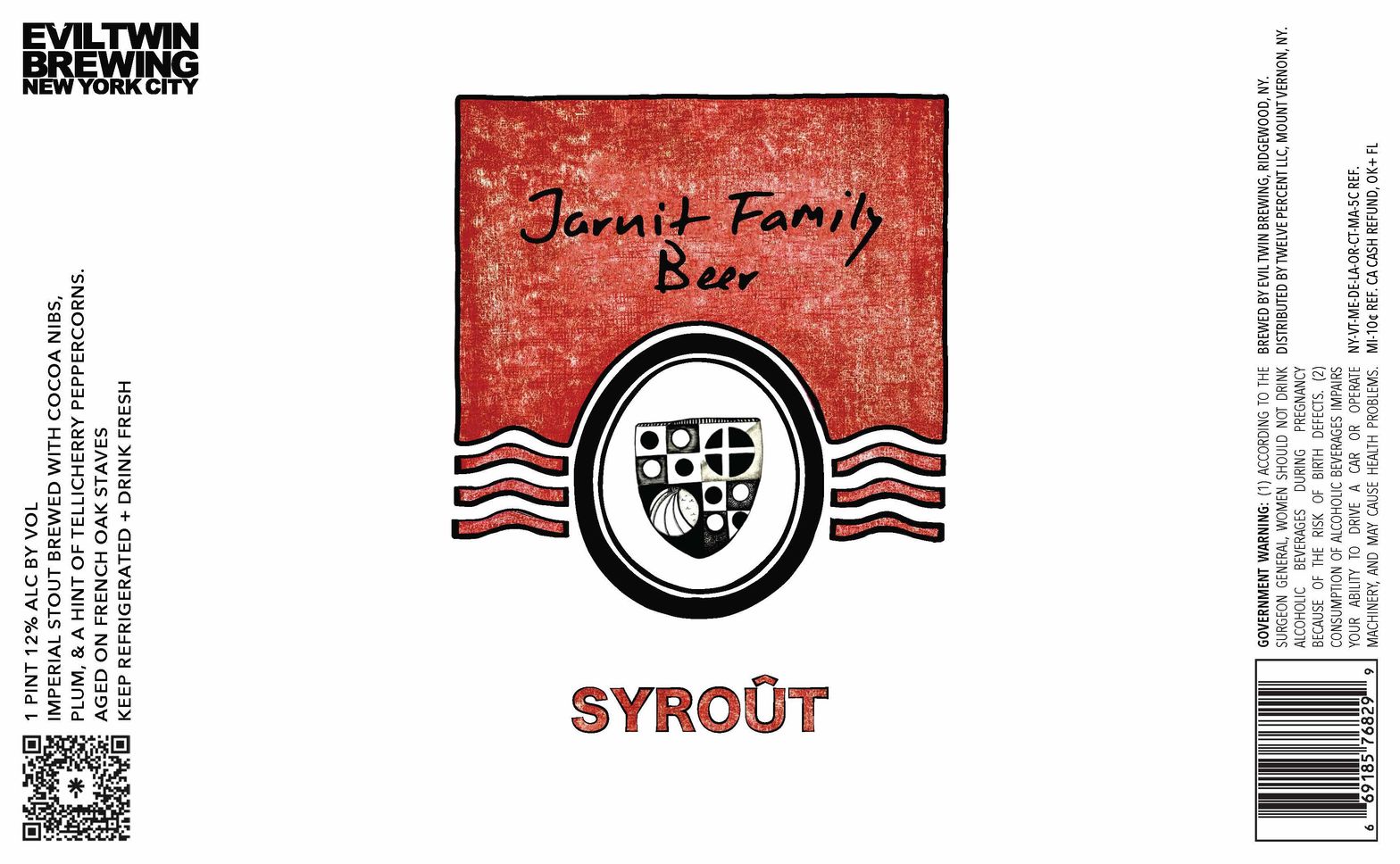 Jarnit Family Beer Syrout label