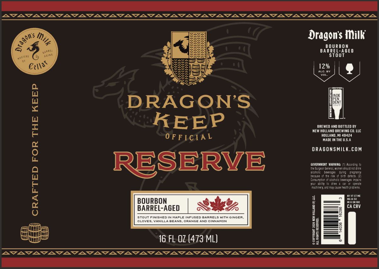 Dragon's Keep Official Reserve label