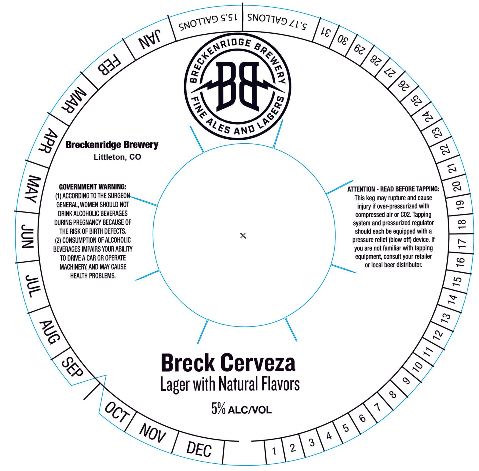 Breck Cerveza label