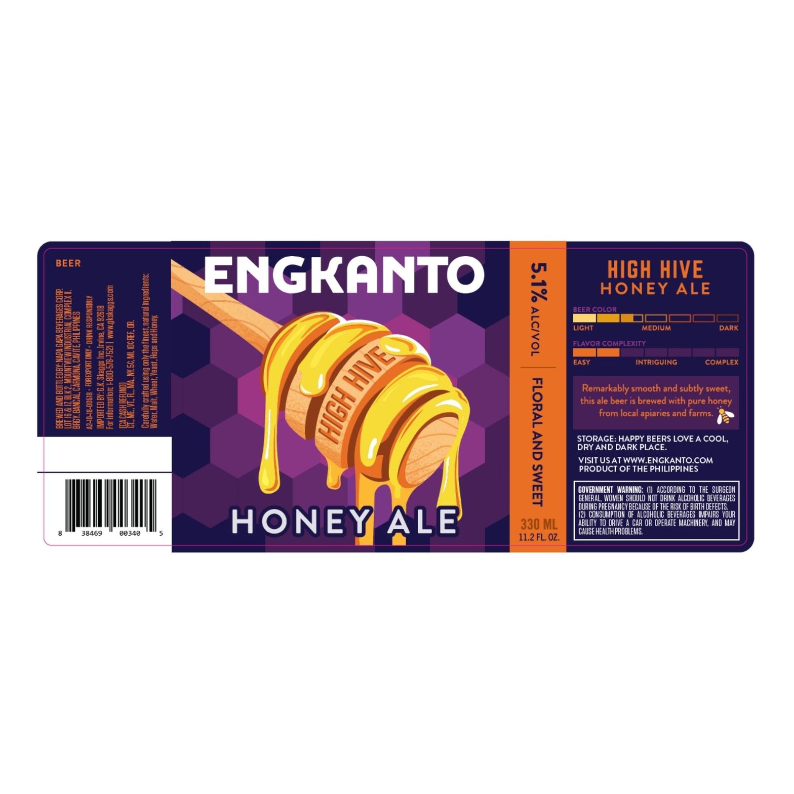 High Hive Honey Ale label