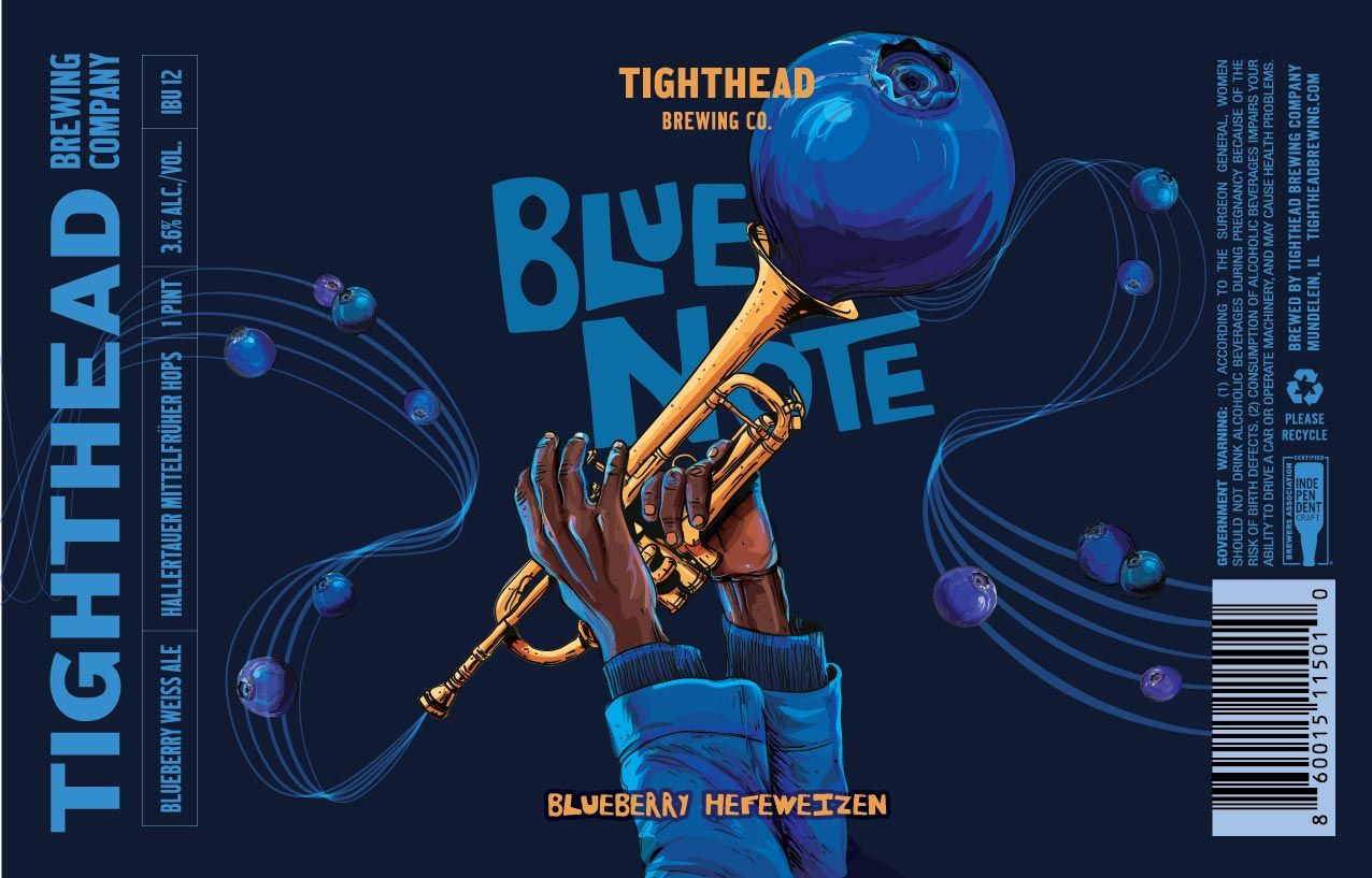 Blue Note Blueberry Hefeweizen label