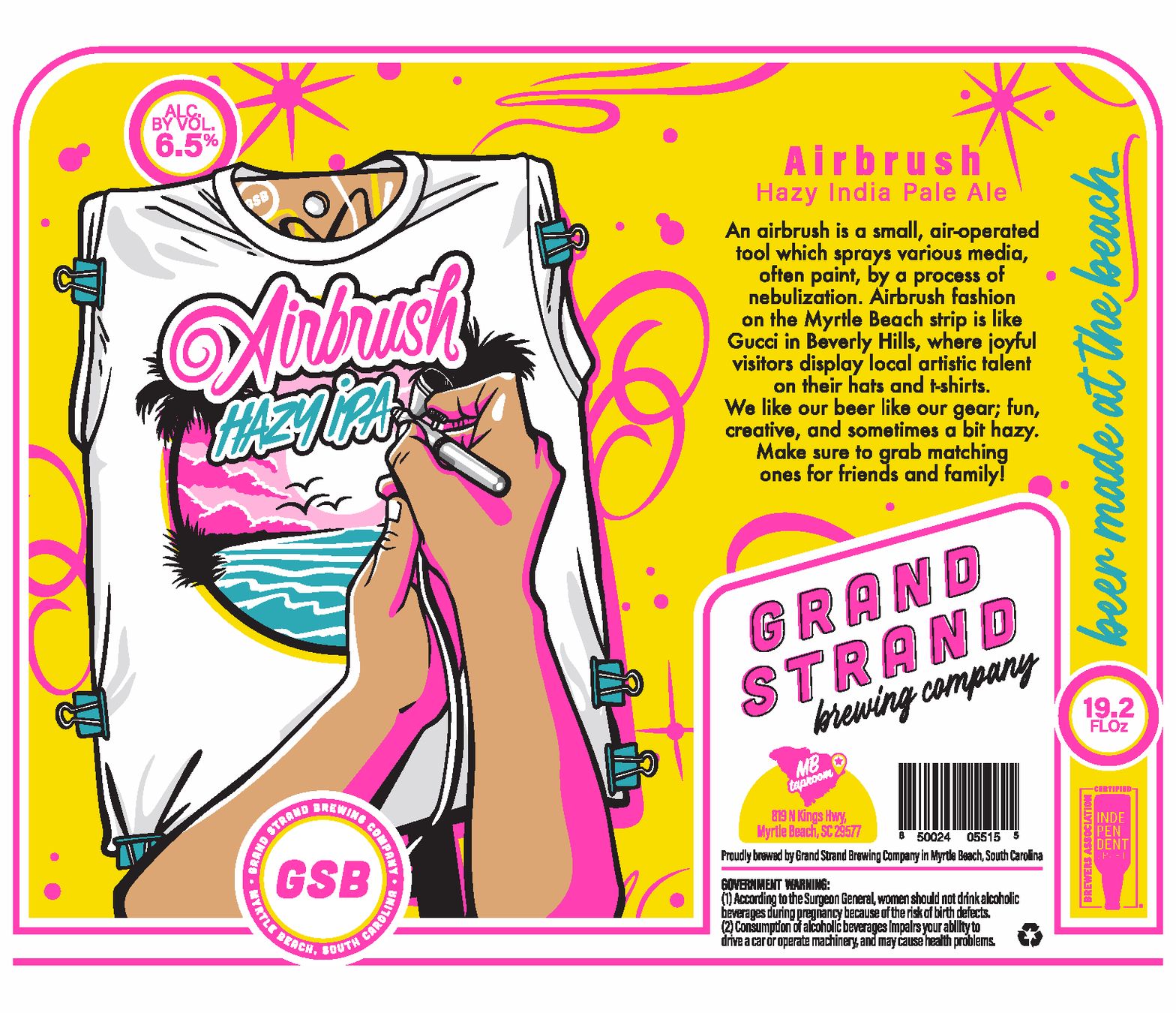 Airbrush Hazy India Pale Ale label