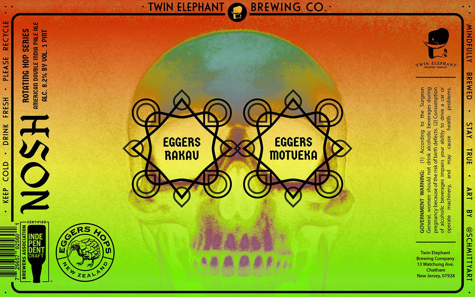 Nosh Eggers Rakau Eggers Motueka label