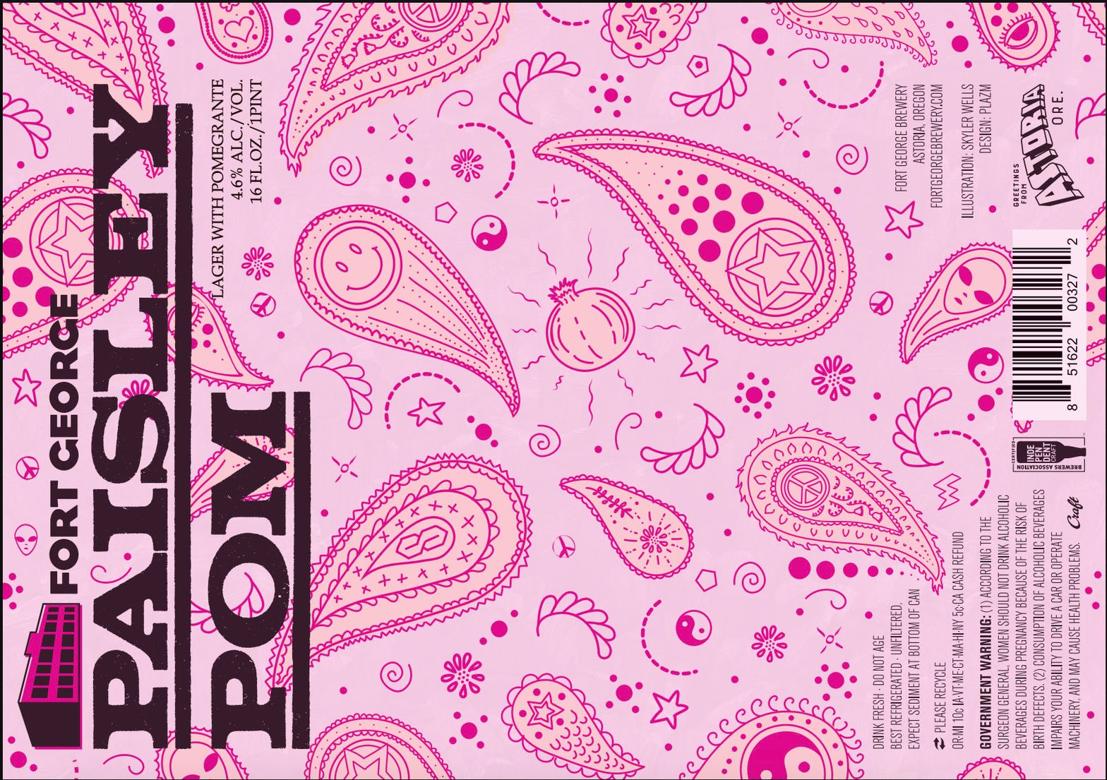 Paisley Pom label