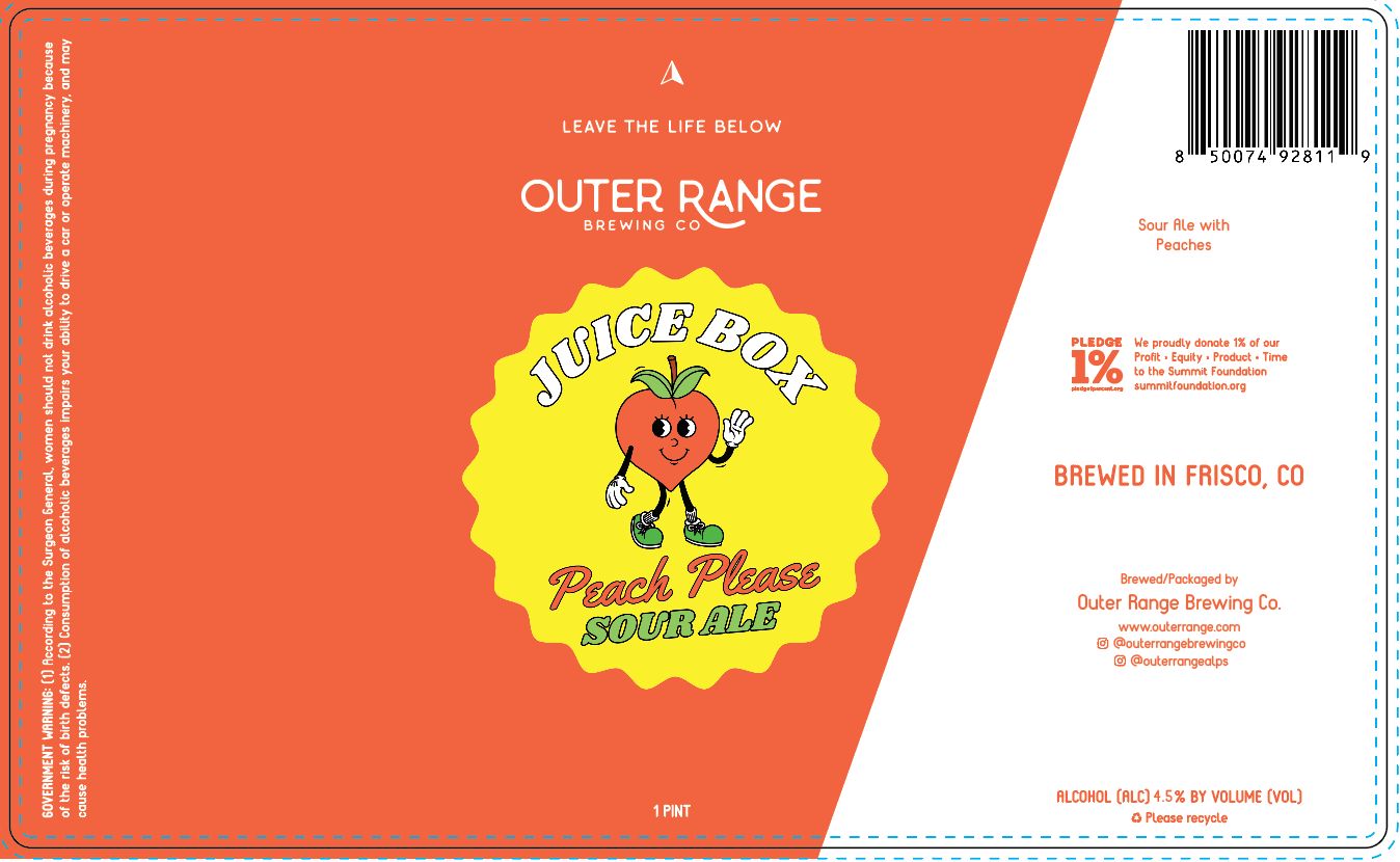 Juice Box Peach Please label