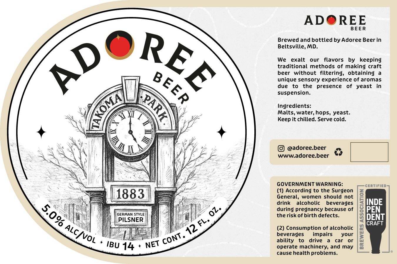 1883 German Style Pilsner label