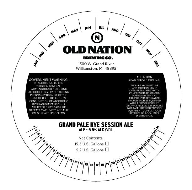 Grand Pale Rye Session Ale label