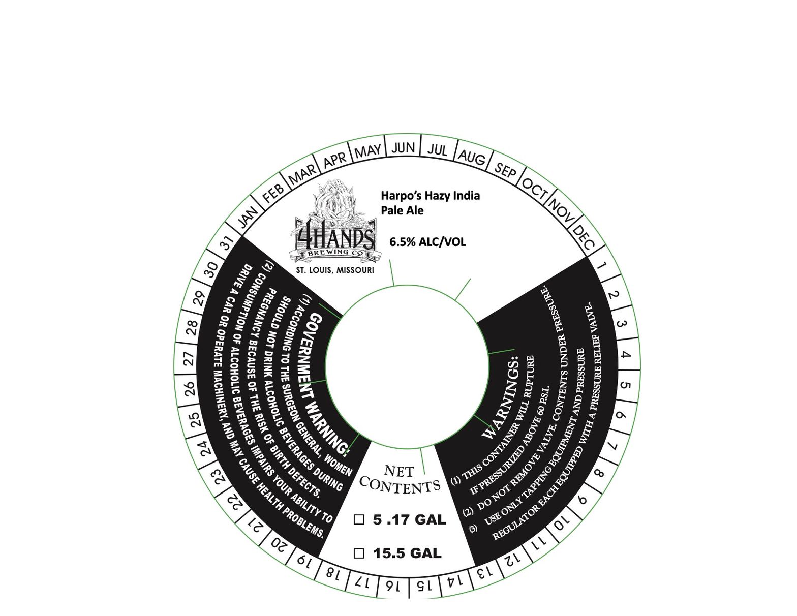 Harpo's Hazy India Pale Ale label