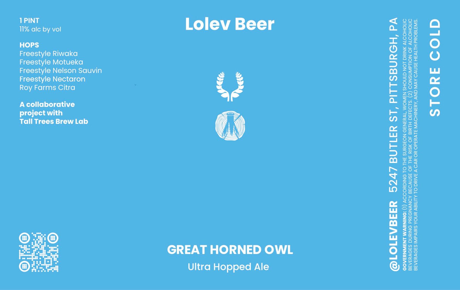 Great Horned Owl label