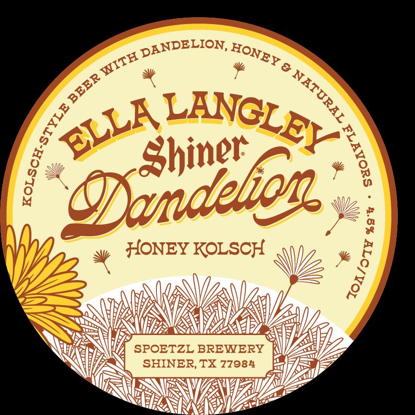 Ella Langley Shiner Dandelion Honey Kolsch label