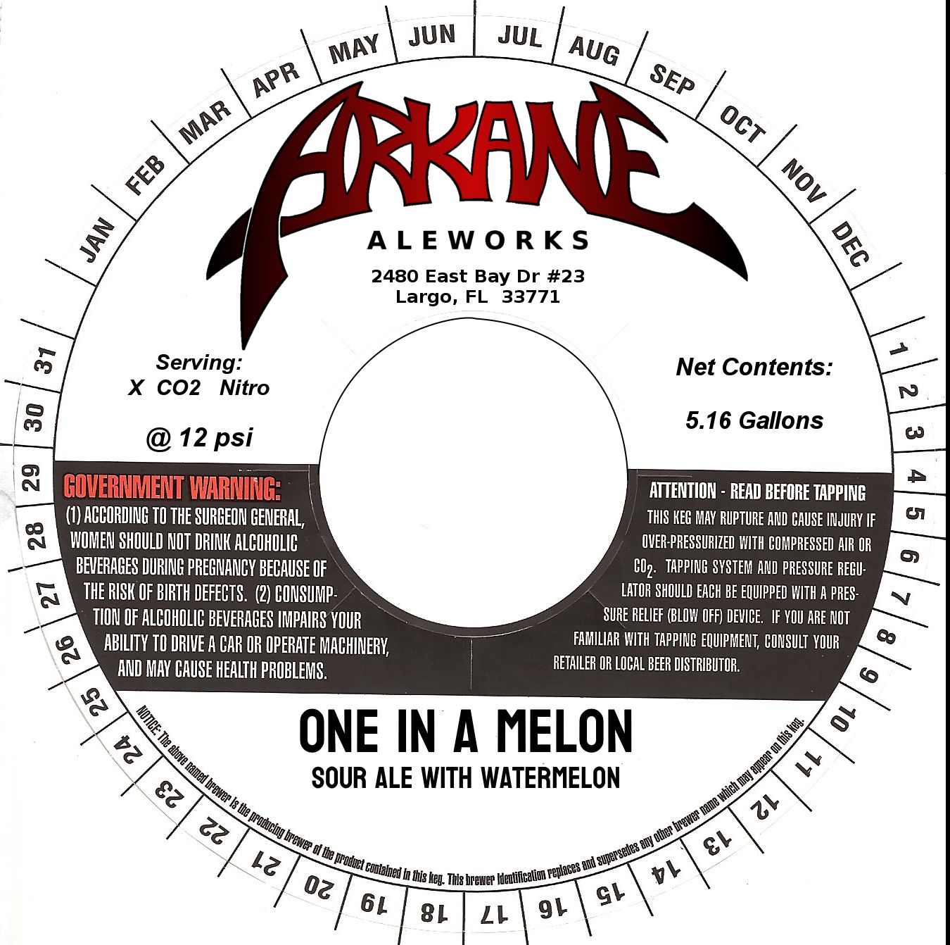 One in a Melon label