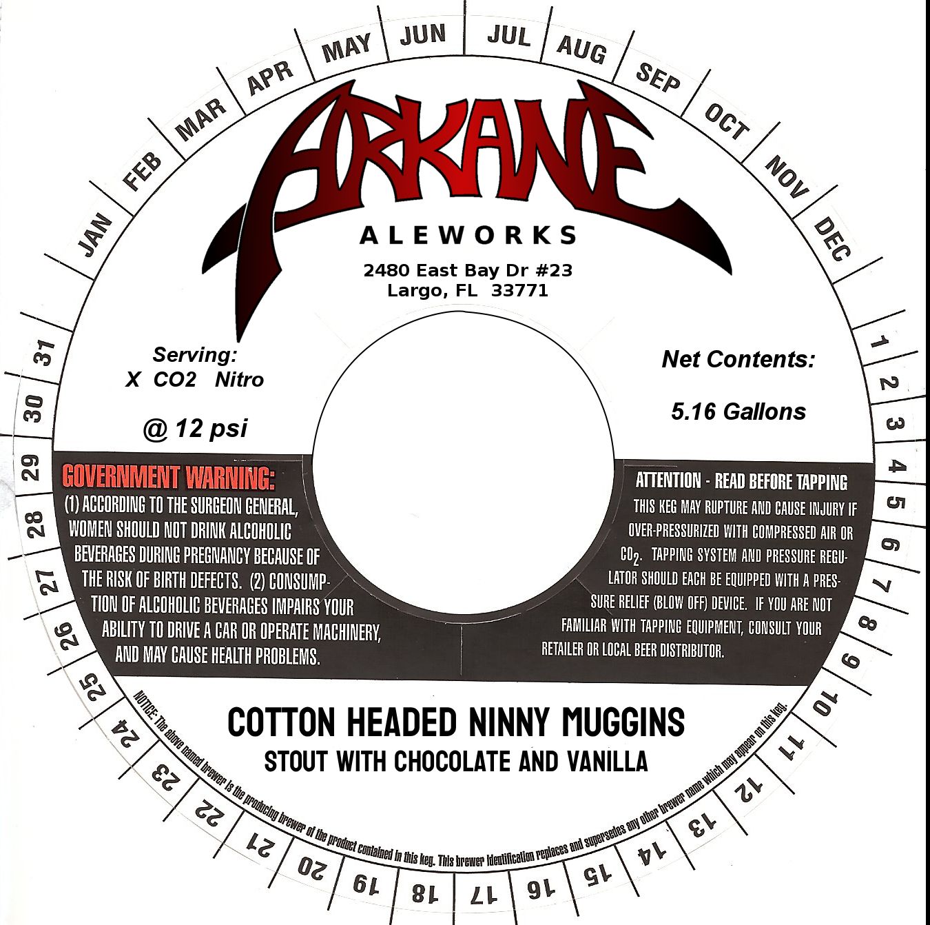 Cotton Headed Ninny Muggins label
