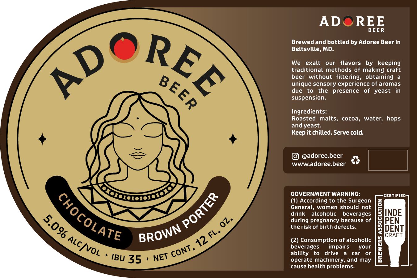 Chocolate Brown Porter label