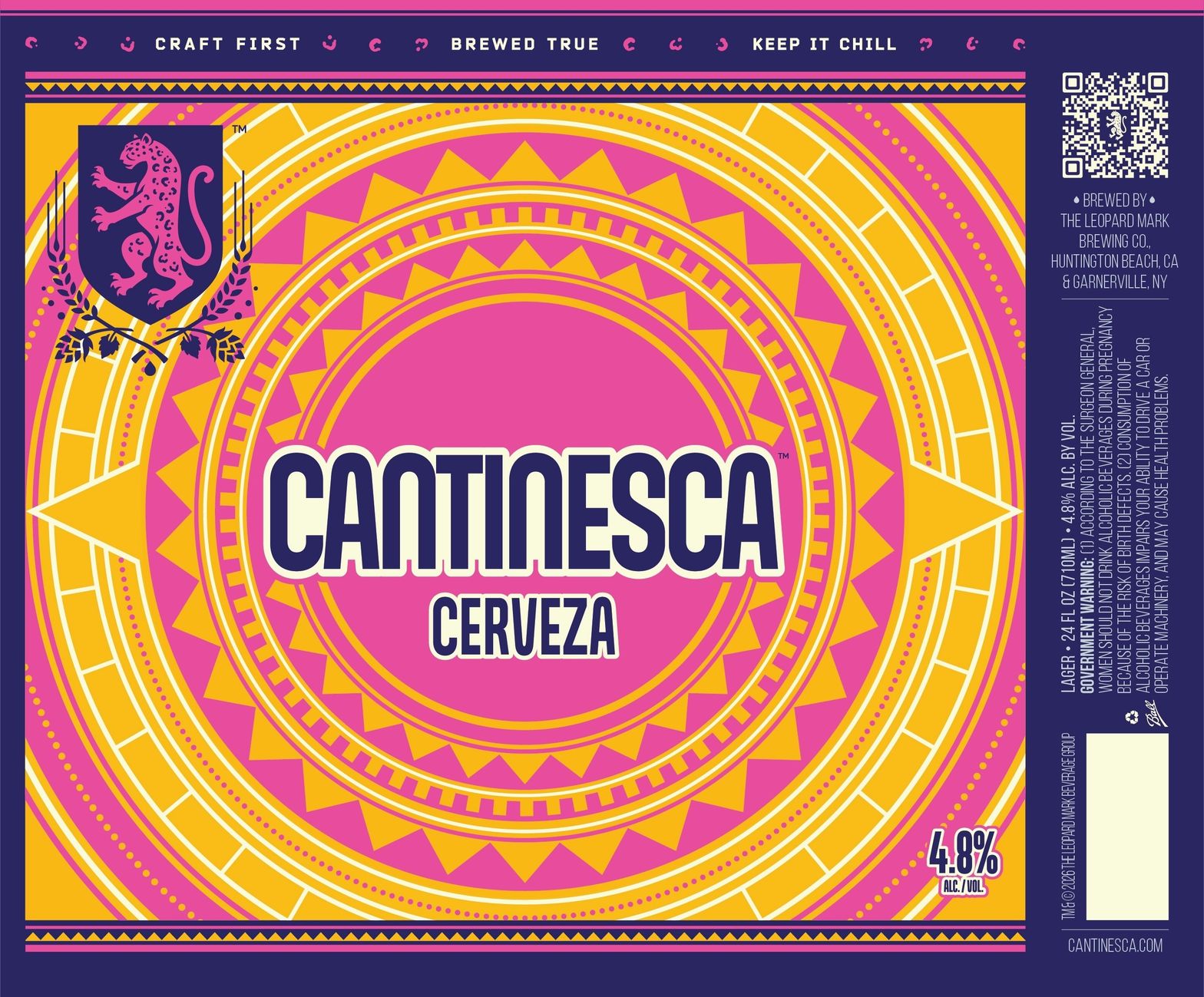 Cantinesca Cerveza label